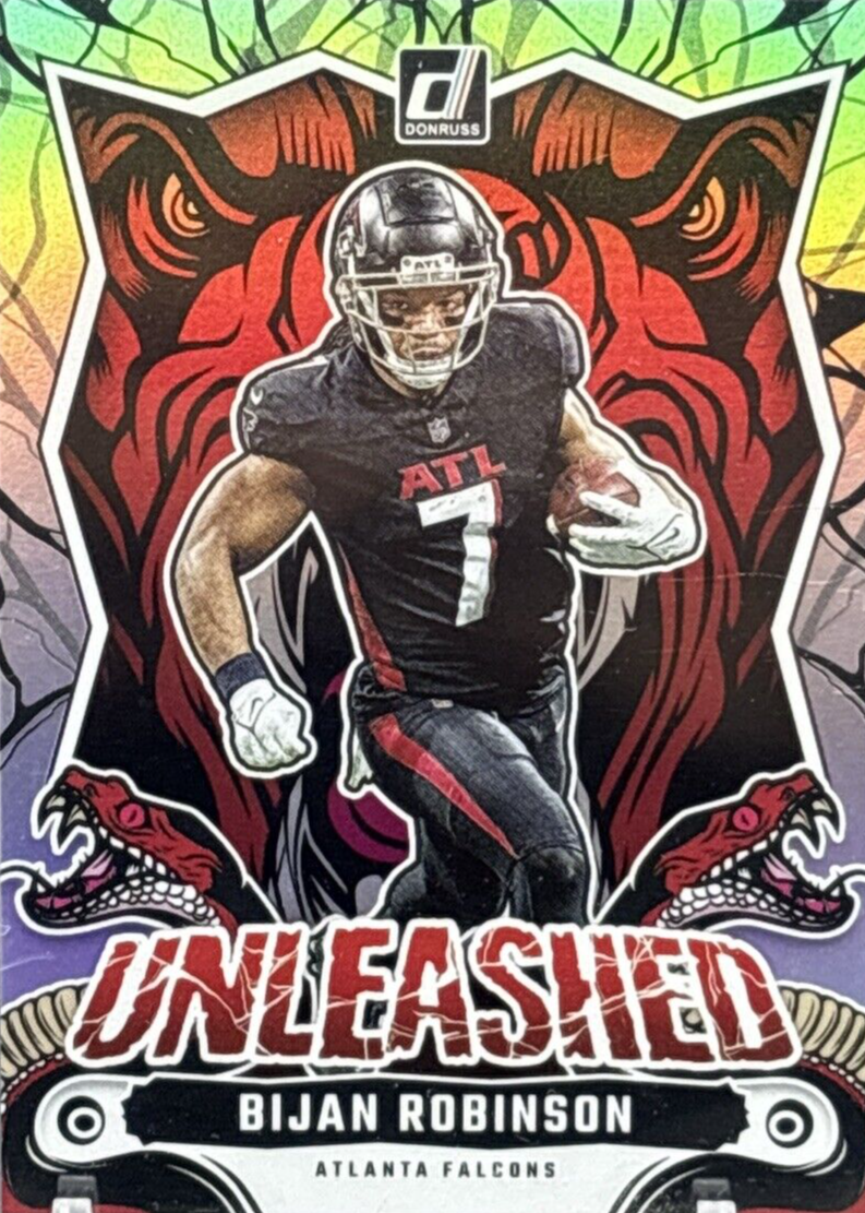 Bijan Robinson 2024 Donruss #13 Unleashed /(SSP) Price Guide
