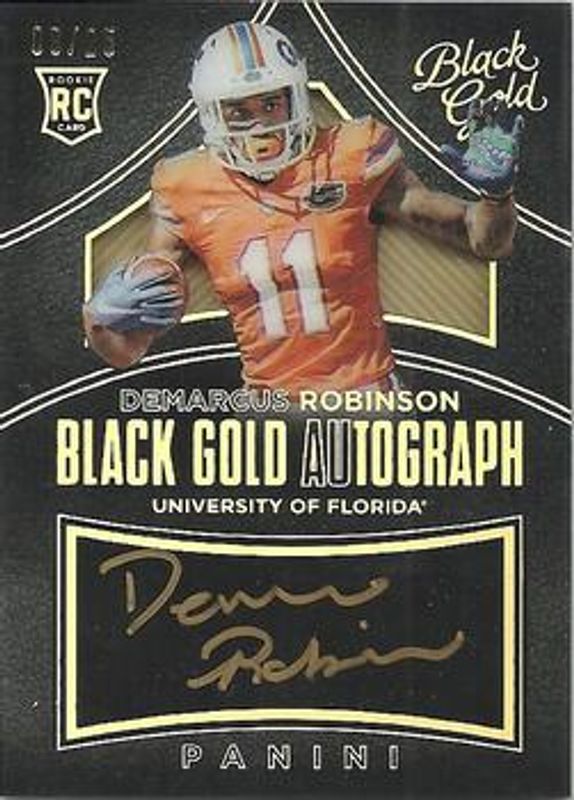 2016 Black Gold Collegiate #128 FB Autographs - Gold /25