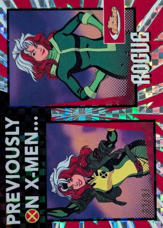2025 Topps Finest X-Men 97 #PO-8 Previously On X-Men - X-Fractor /97