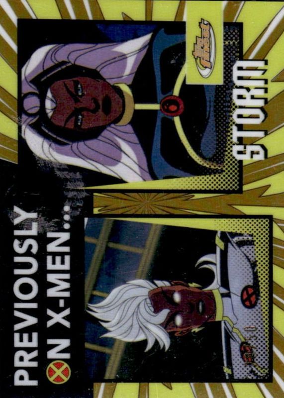 2025 Topps Finest X-Men 97 #PO-6 Previously On X-Men - Gold Refractor /50