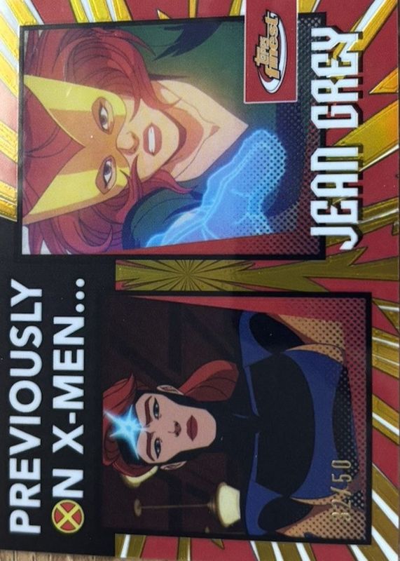 2025 Topps Finest X-Men 97 #PO-7 Previously On X-Men - Gold Refractor /50
