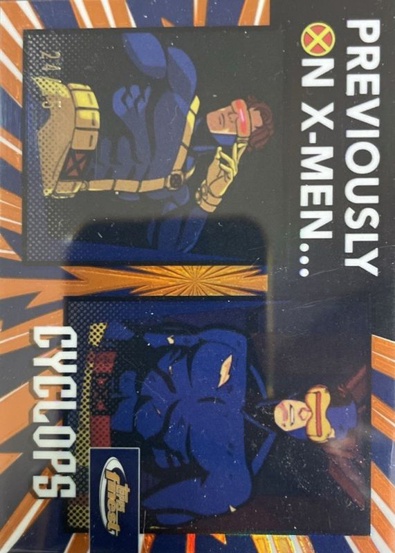2025 Topps Finest X-Men 97 #PO-2 Previously On X-Men - Orange Refractor /25