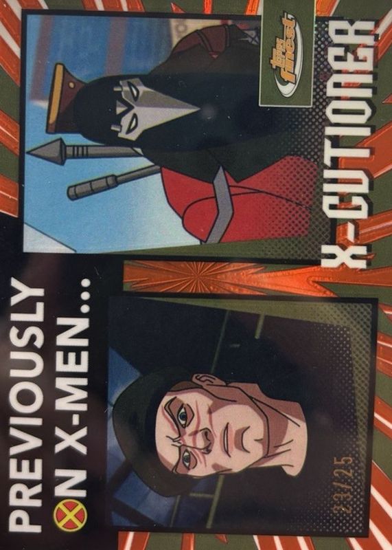 2025 Topps Finest X-Men 97 #PO-15 Previously On X-Men - Orange Refractor /25
