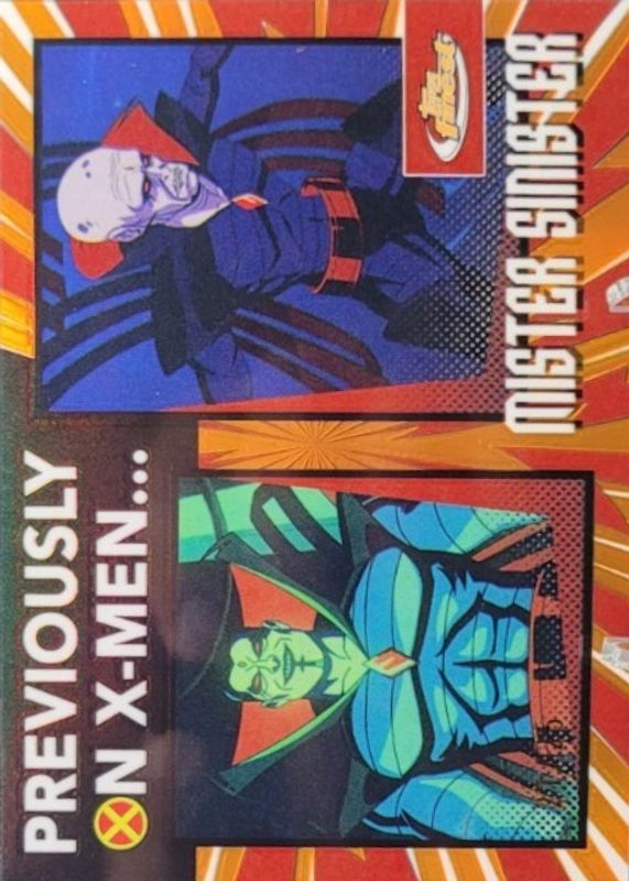 2025 Topps Finest X-Men 97 #PO-16 Previously On X-Men - Orange Refractor /25