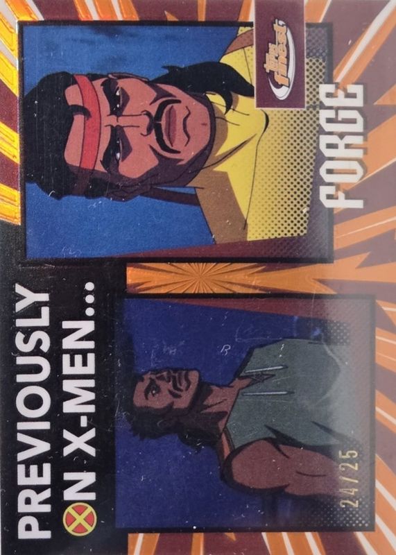 2025 Topps Finest X-Men 97 #PO-18 Previously On X-Men - Orange Refractor /25