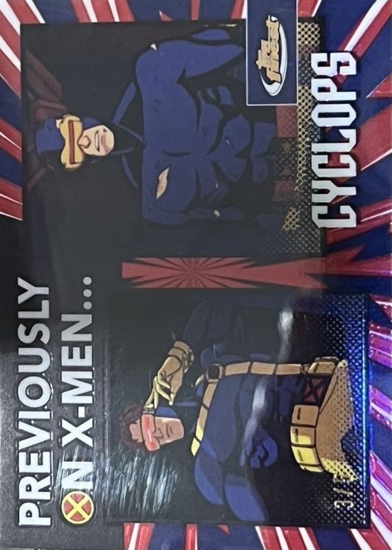 2025 Topps Finest X-Men 97 #PO-2 Previously On X-Men - Red Refractor /5