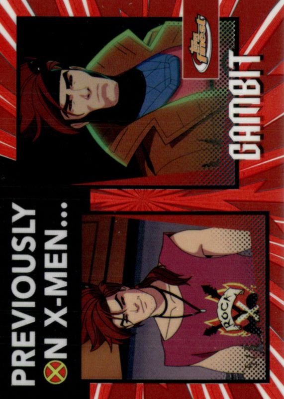 2025 Topps Finest X-Men 97 #PO-25 Previously On X-Men - Red Refractor /5