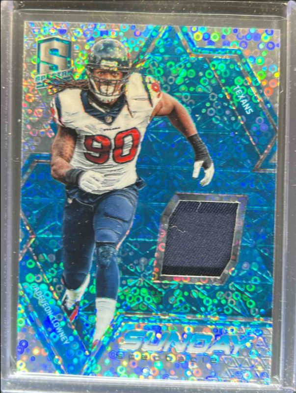 2016 Spectra #4 Sunday Spectacle Relics - Neon Blue /10