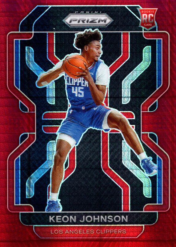 Keon Johnson 2021 Prizm #326 Factory Set Red Hyper Rookie PSA 10