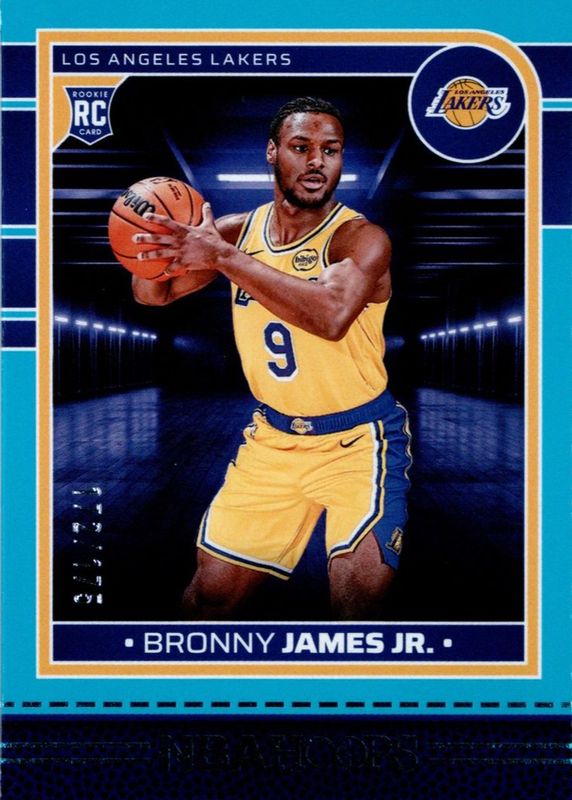 Bronny James Jr. 2024 Hoops #280 Teal /175 Rookie RAW