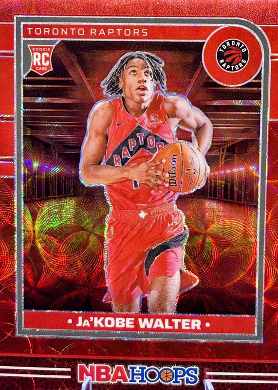 Ja'Kobe Walter 2024 Hoops #249 Premium Red Scope /49 Rookie RAW