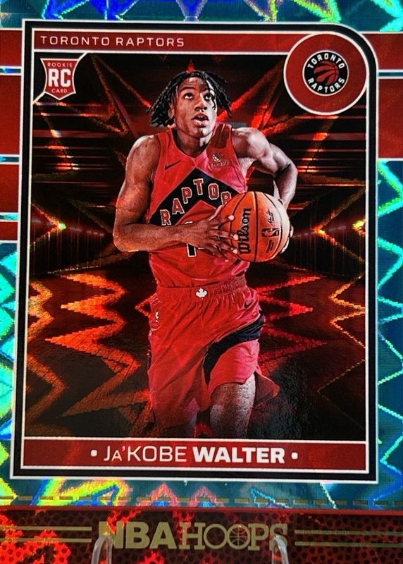 Ja'Kobe Walter 2024 Hoops #249 Teal Explosion Rookie RAW