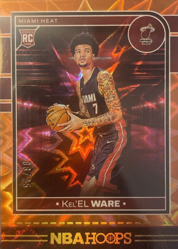 Kel'el Ware 2024 Hoops #245 Orange Explosion /25 Rookie RAW