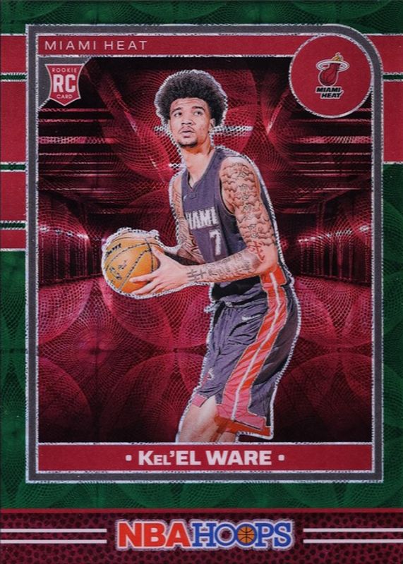 Kel'el Ware 2024 Hoops #245 Premium Green Scope /25 Rookie RAW