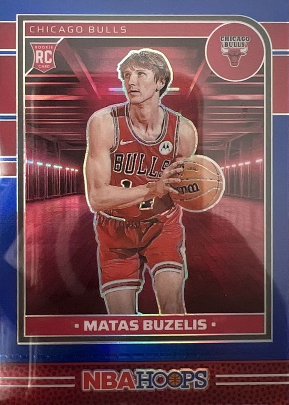Matas Buzelis 2024 Hoops #241 Premium Blue /49 Rookie RAW