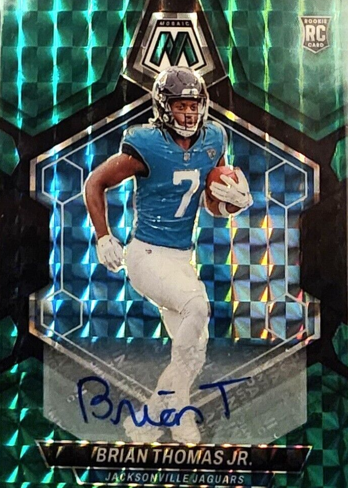 Carte De Sport NFL 2024 Panini Mosaic Honeycomb #323 Brian Thomas Jr. - Notée PSA 10 - Jaguars