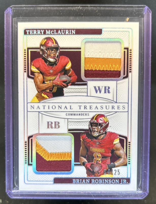 2025 National Treasures #GCM-DM NFL Gear Combo Materials - Holo Silver /25