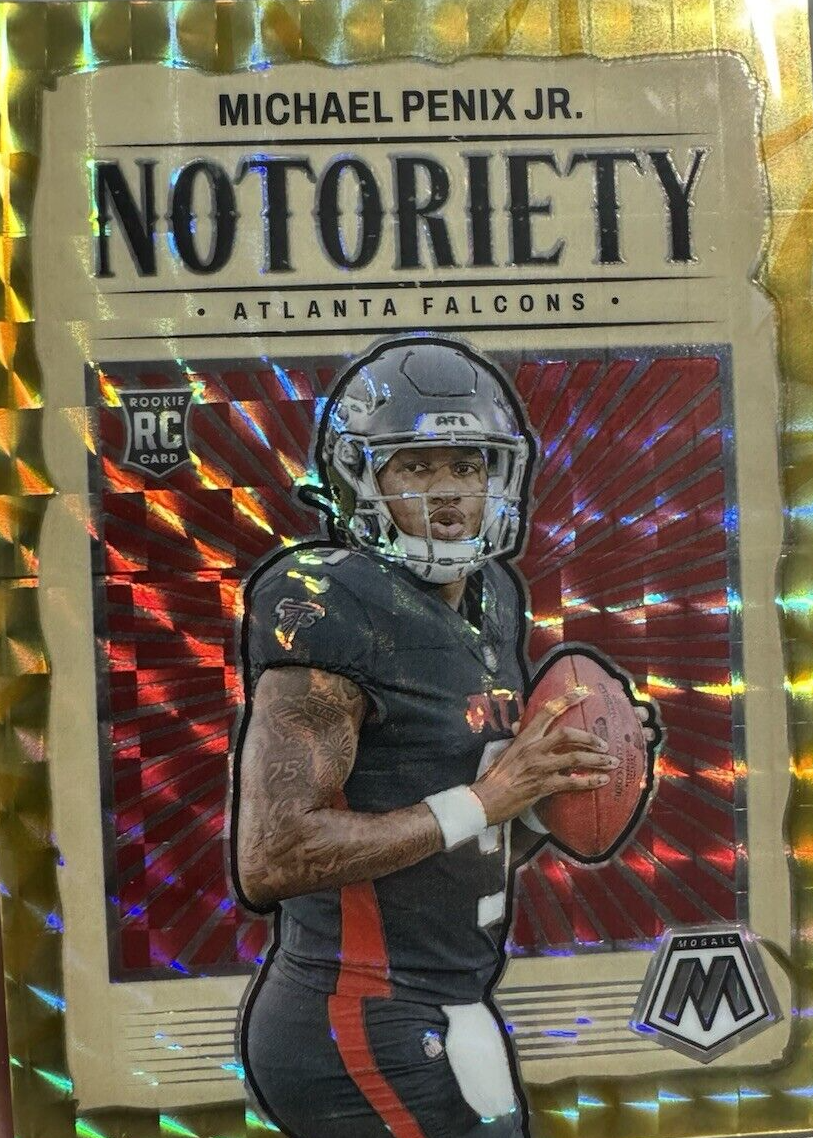 Michael Penix Jr. 2024 Mosaic #20 Notoriety - Reactive Yellow /89