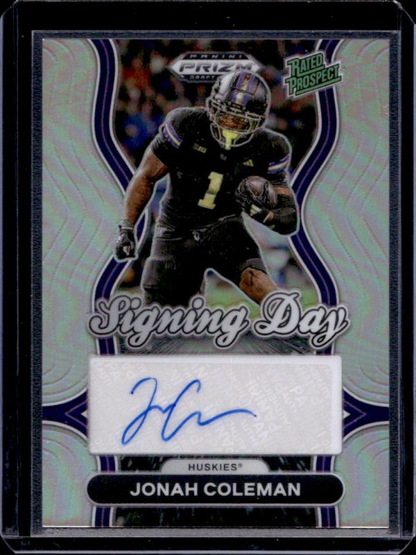 2025 Prizm Draft Picks #SD-JCN Signing Day - Silver