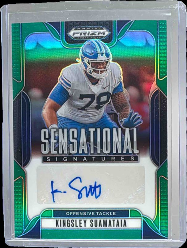 2025 Prizm Draft Picks #85 Sensational Signatures - Green