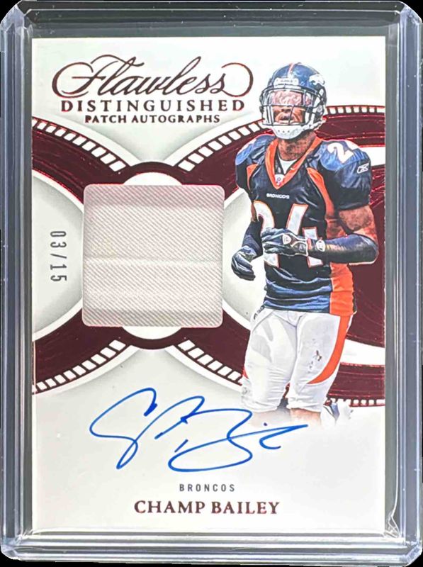 2025 Flawless #18 Distinguished Patch Autographs - Ruby /15