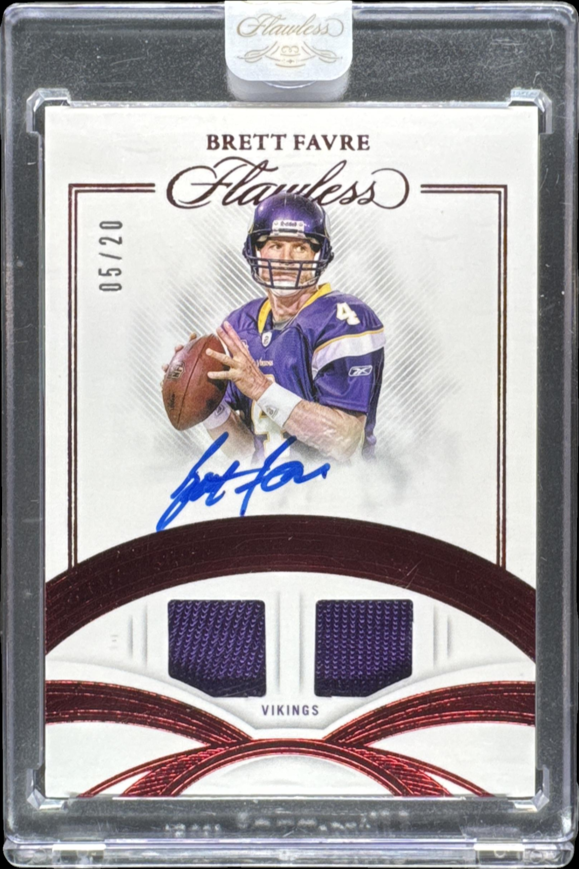 Brett Favre 2025 Flawless #4 Game Used Memorabilia Signatures - Ruby ...
