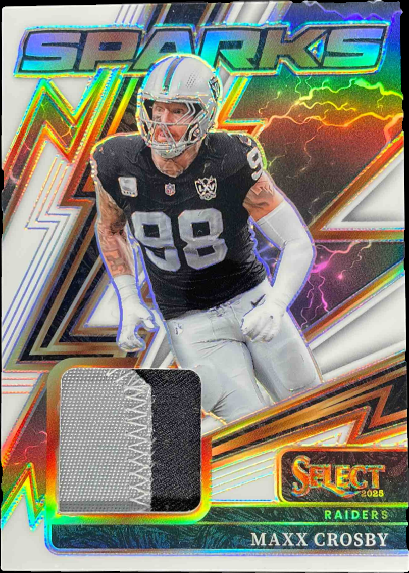 Maxx Crosby 2025 Select #29 Sparks - White /99 Price Guide - Sports ...