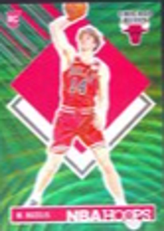 Matas Buzelis 2024 Hoops #295 Tribute - Premium Green Wave /25 Rookie RAW