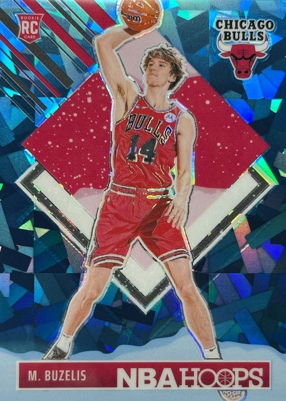 Matas Buzelis 2024 Hoops #295 Tribute - Premium Winter Blizzard /88 Rookie RAW