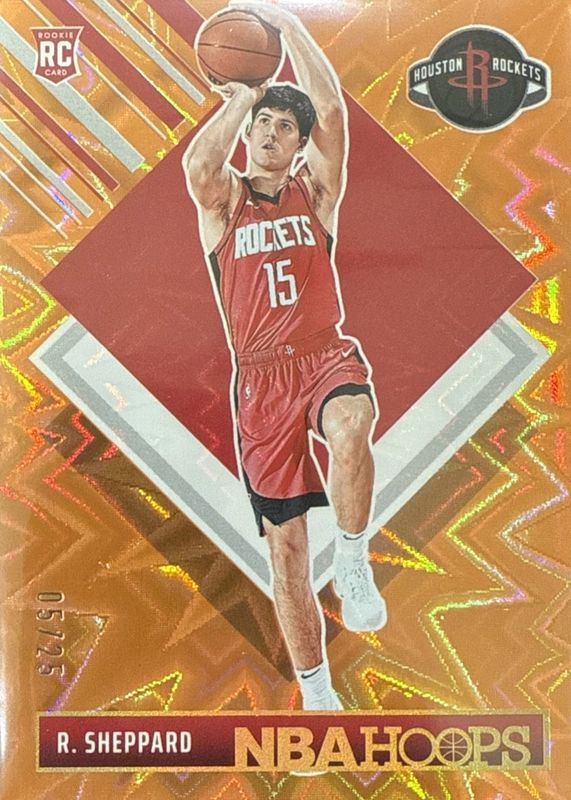 Reed Sheppard 2024 Hoops #291 Tribute - Orange Explosion /25 Rookie RAW