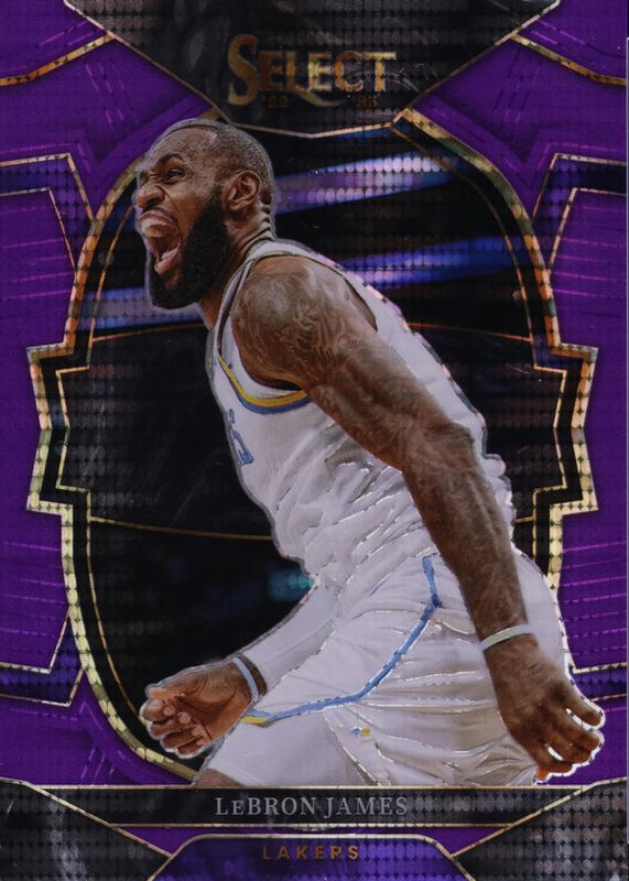 LeBron James 2022 Select #26 Concourse Neon Purple Pulsar /5 RAW