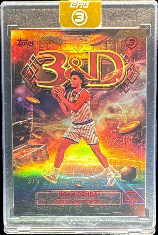 2025 Topps Three #3D-5 3 & D - Red /5