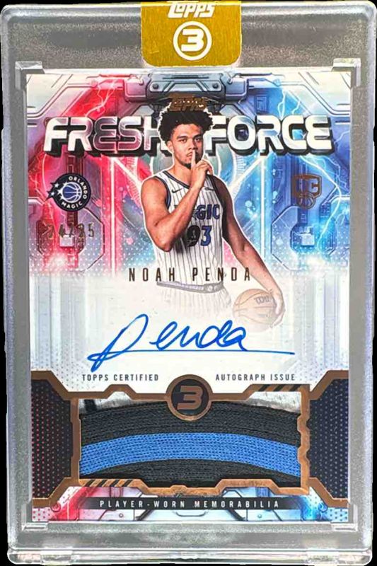 2025 Topps Three #FFR-NP Fresh Force Relic Autographs - Bronze /25