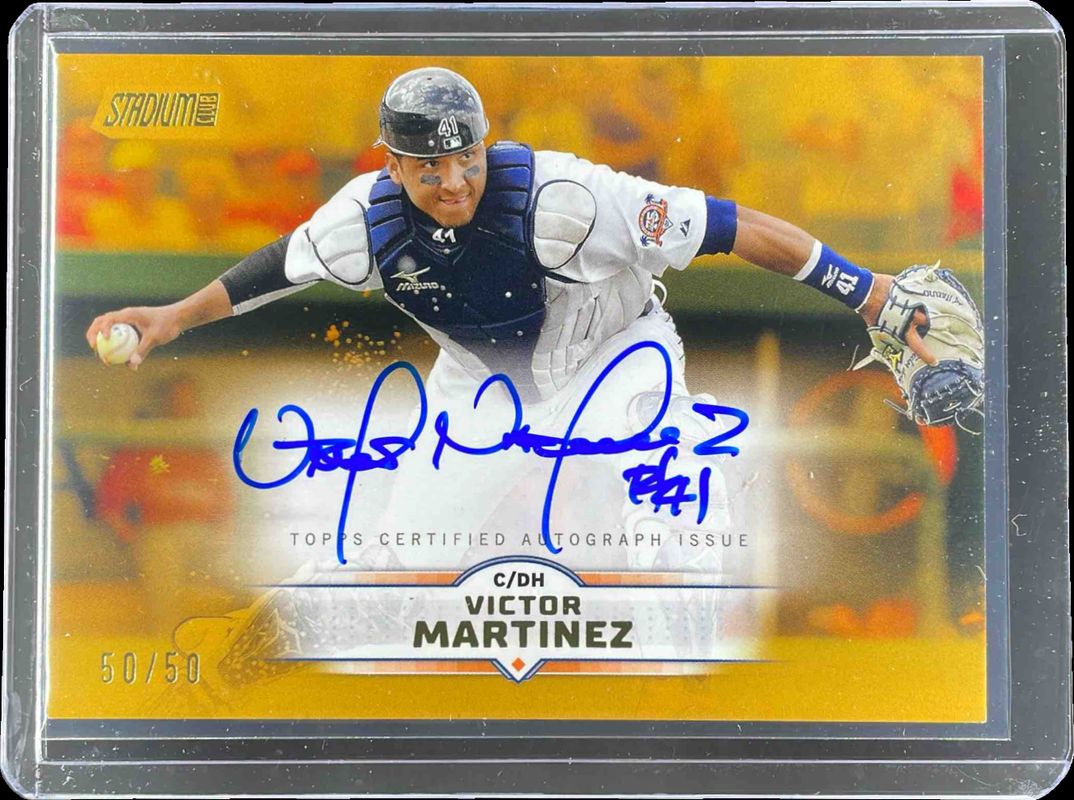 Victor Martinez 2025 Topps Stadium Club #SCBA-VM Autographs - Gold 