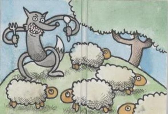 2020 Upper Deck Goodwin Champions #AFDS-16 Aesop's Fables Dual Sketch Booklet /1