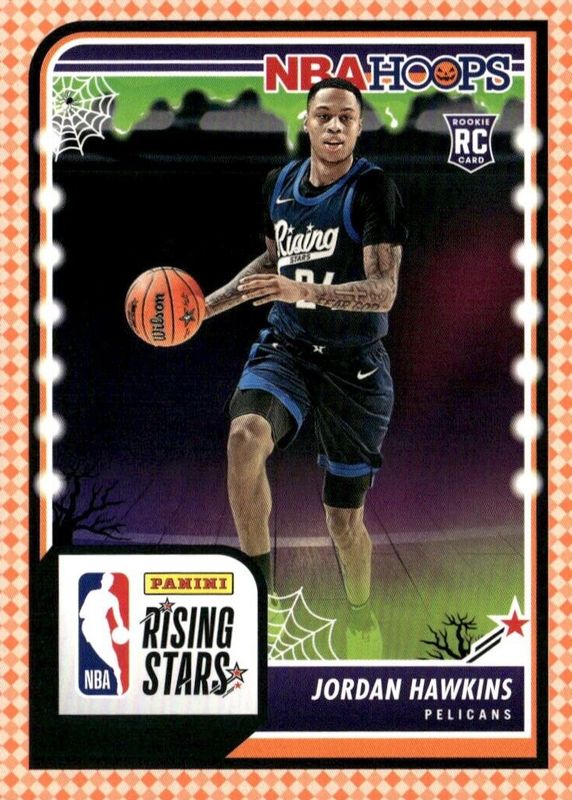 Jordan Hawkins 2023 Haunted Hoops #125 Orange Rookie RAW