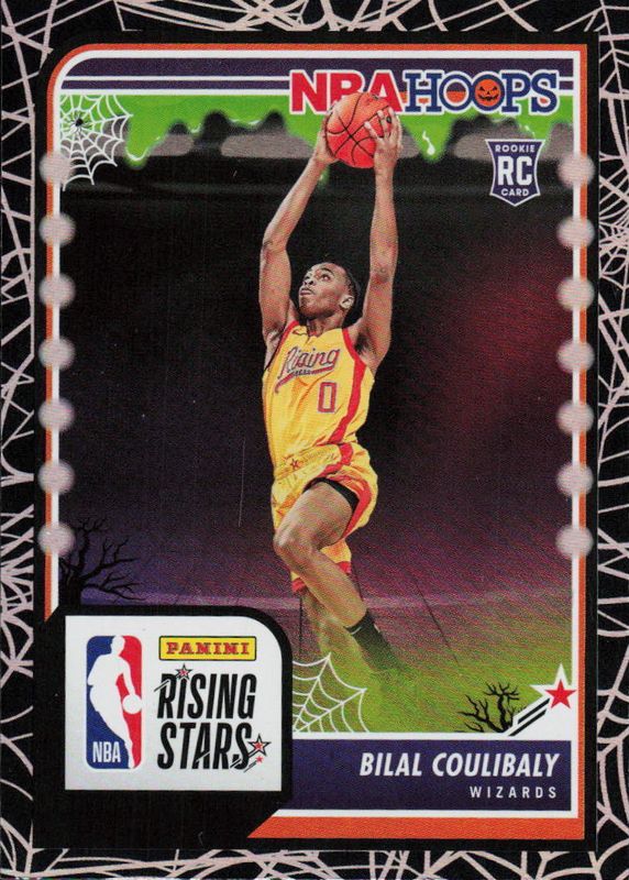 Bilal Coulibaly 2023 Haunted Hoops #287 Rising Stars - Holo Webs Rookie RAW