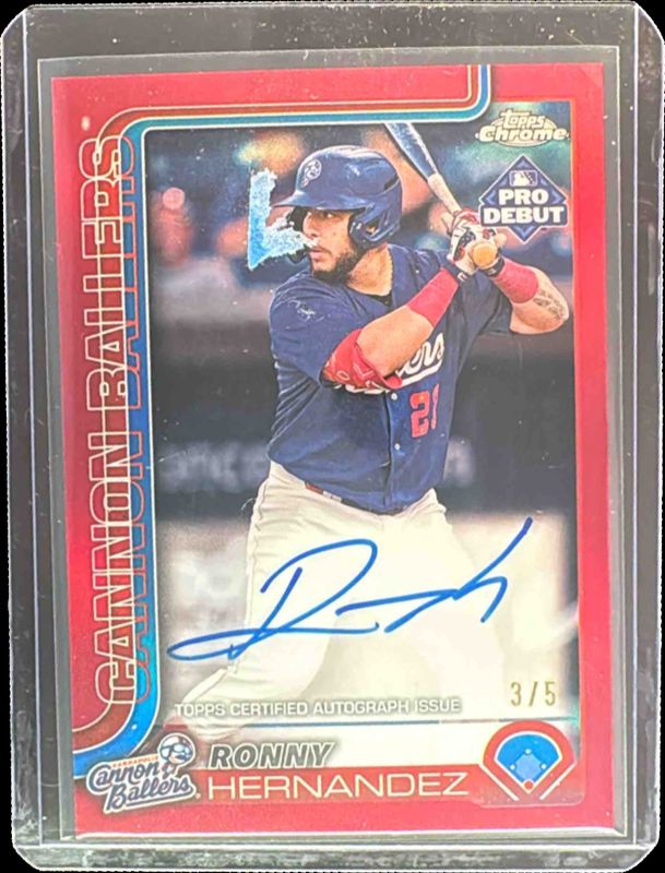 2025 Topps Pro Debut #PDC-161 Chrome Autographs - Red Refractor /5