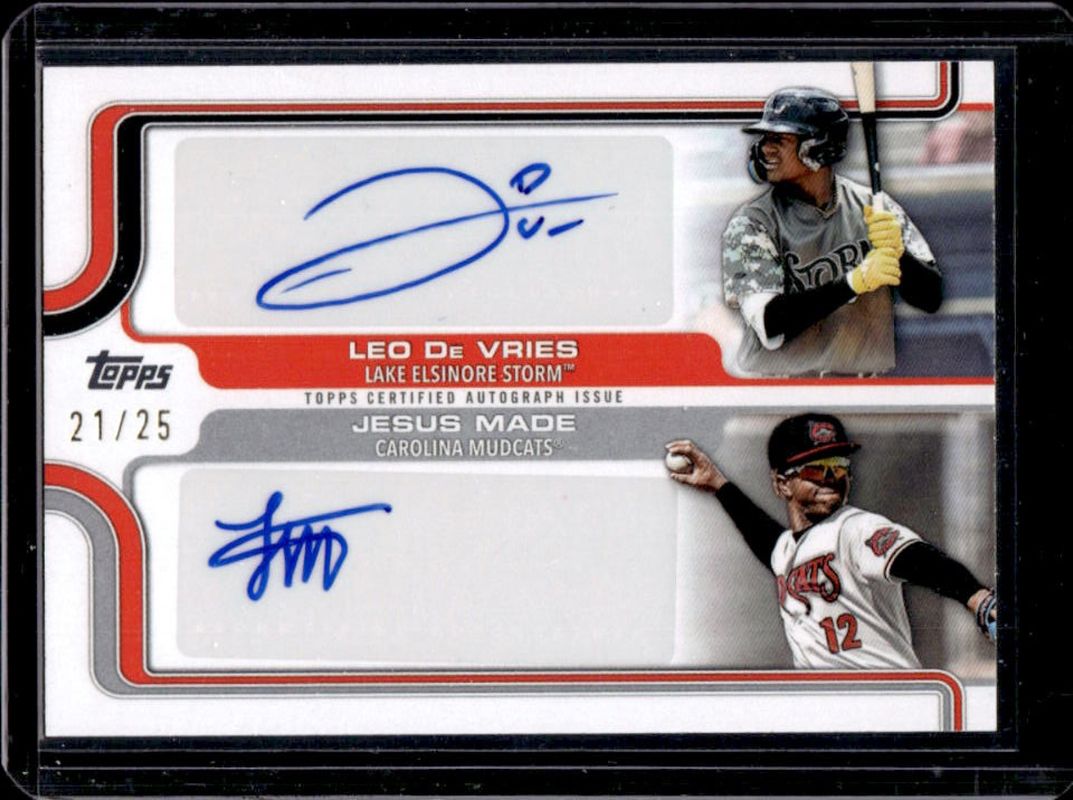 2025 Topps Pro Debut #PDD-DM Pro Debut Dual Autographs /25