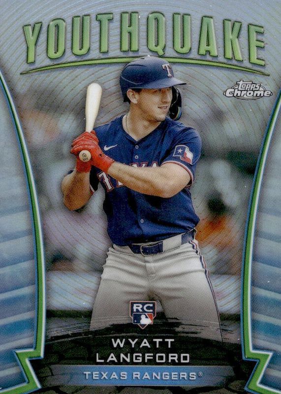 Wyatt Langford 2024 Topps Chrome Update #YQ-57 Youthquake Rookie SGC 10