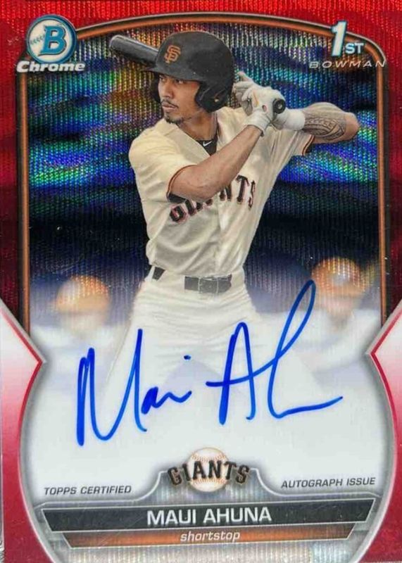 2023 Bowman Draft #CDA-MAH Chrome Prospect Auto - Red Wave Refractor /5 (1st)