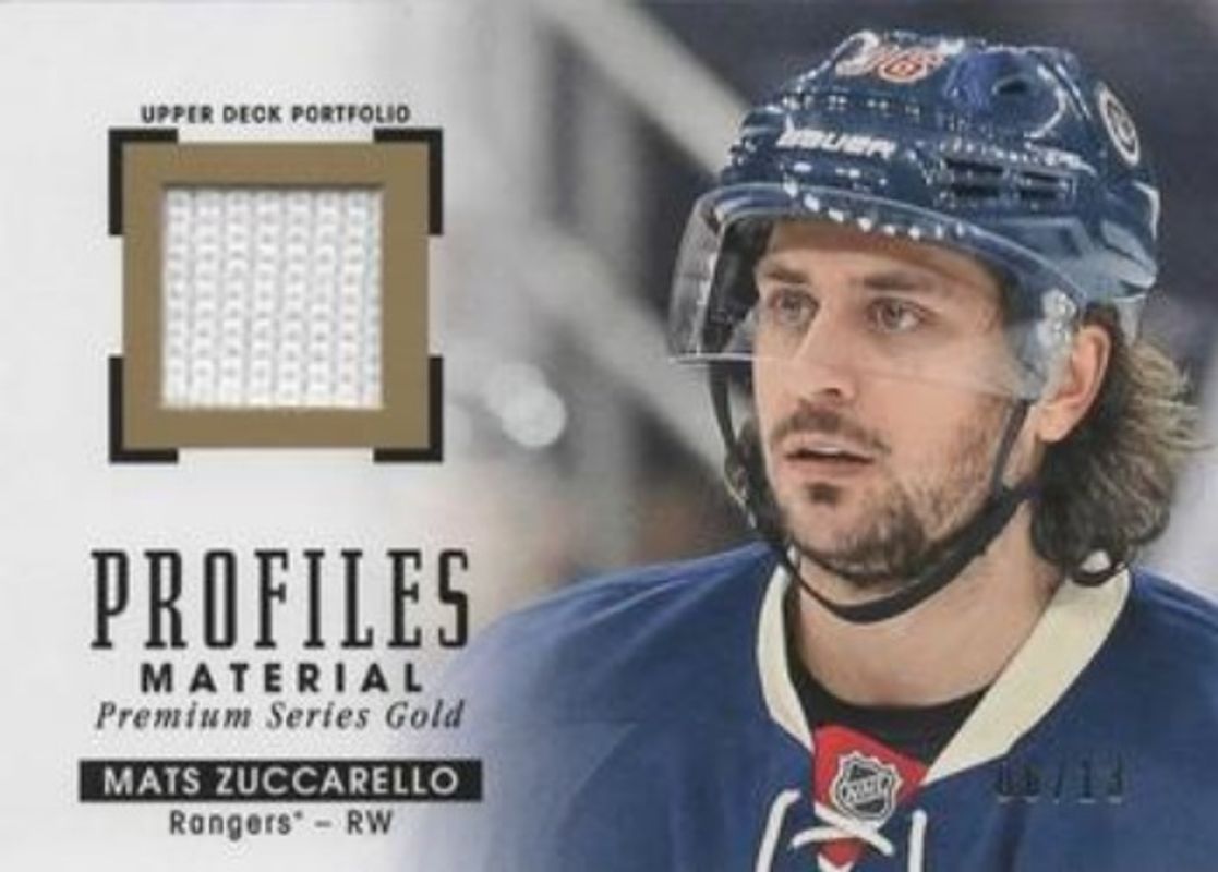 2015 Upper Deck Portfolio #PM-MZ Profiles Materials Premium Series Gold /13