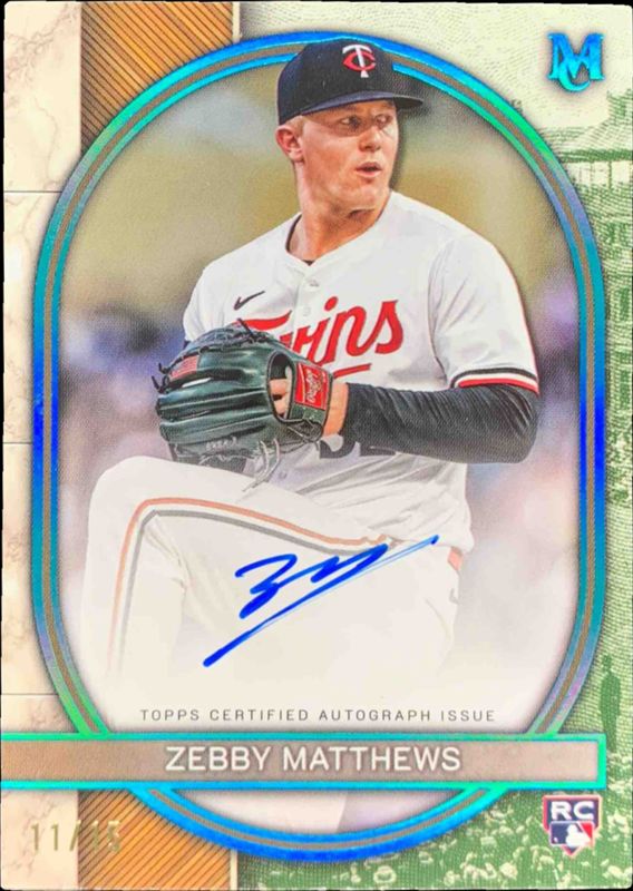 2025 Topps Museum Collection #AA-ZM Archival Autographs - Blue Topaz /15