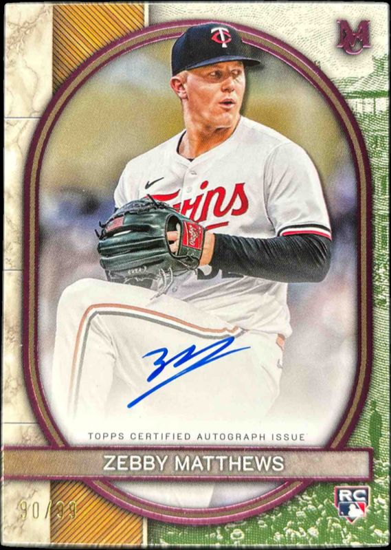 2025 Topps Museum Collection #AA-ZM Archival Autographs - Pink Sapphire /99