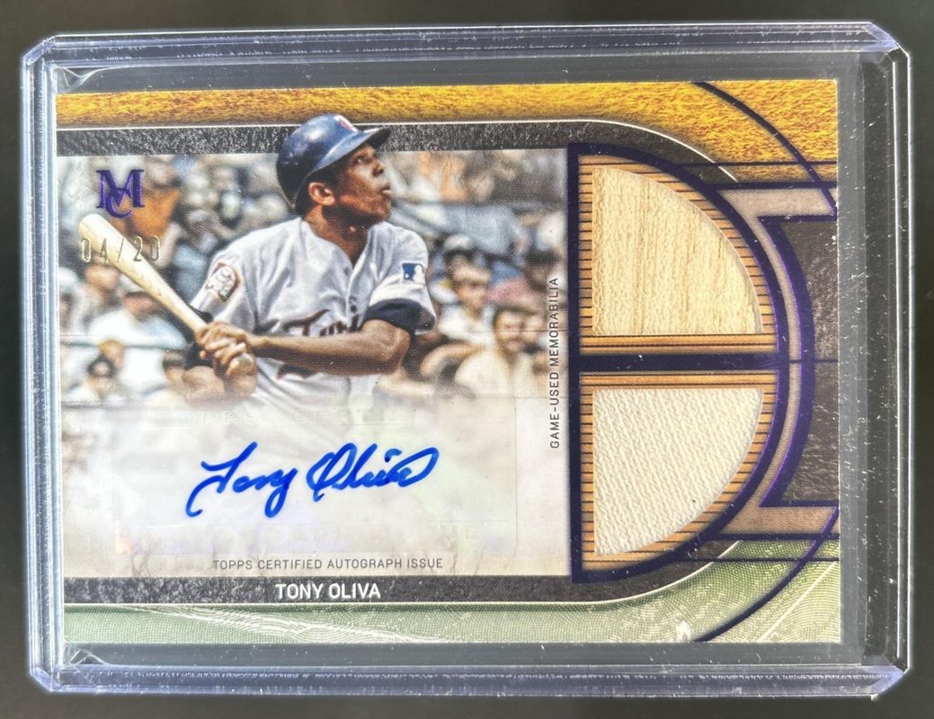 2025 Topps Museum Collection #SPDRA-TO Single Player Signatures Swatches Dual Relic Autographs - Amethyst /20