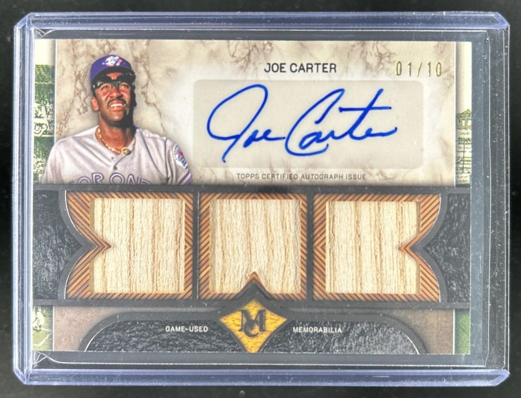 2025 Topps Museum Collection #SPTRA-JCA Single Player Signatures Swatches Triple Relic Autographs - Black Diamond /10