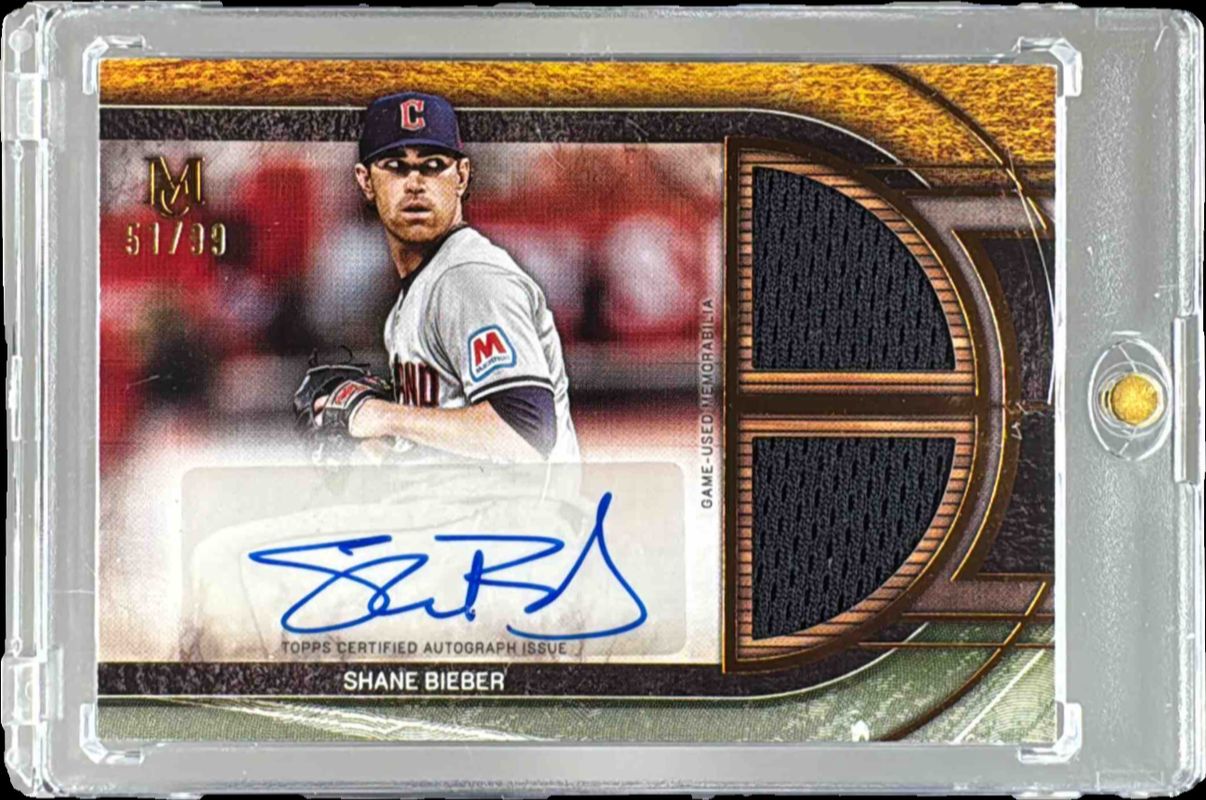 2025 Topps Museum Collection #SPDRA-SB Single Player Signatures Swatches Dual Relic Autographs /99