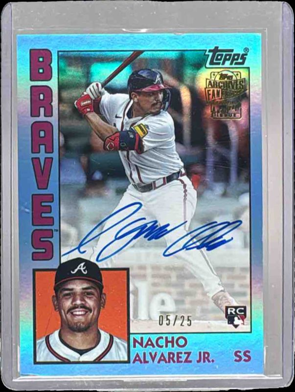 2025 Topps Archives #84FFA-NA 1984 Fan Favorites Autographs - Blue Foilboard /25