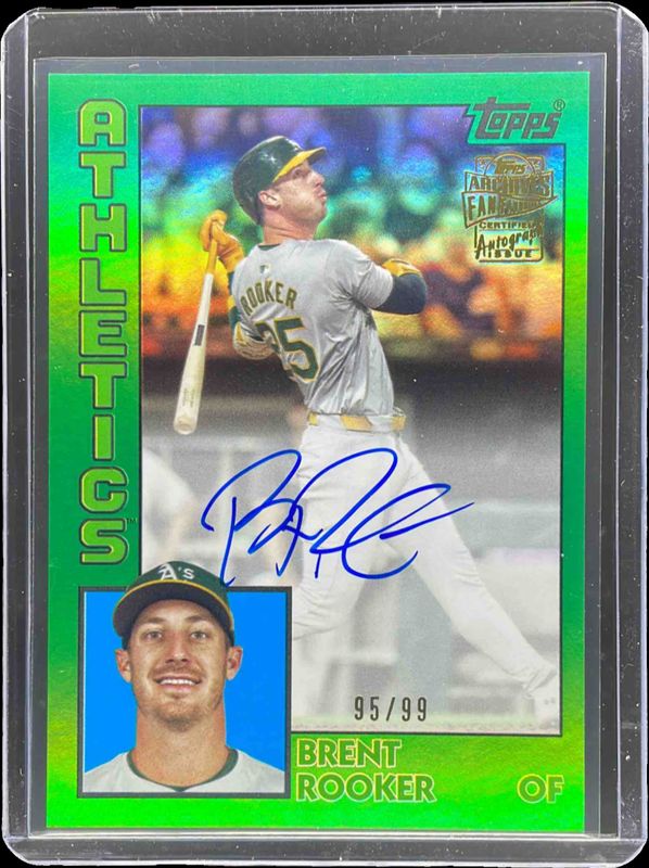 2025 Topps Archives #84FFA-BRO 1984 Fan Favorites Autographs - Green Foilboard /99