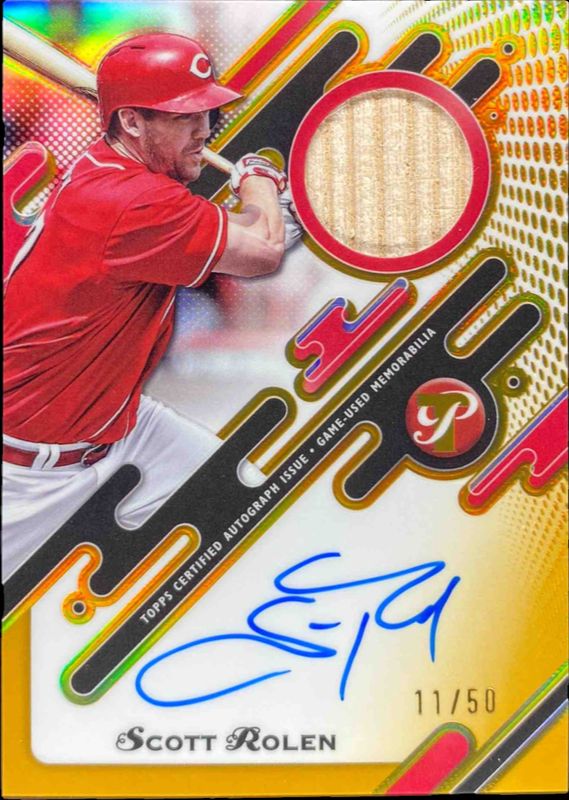 2025 Topps Pristine #PPAR-SR Pristine Pieces Autographs Relic - Gold Refractor /50
